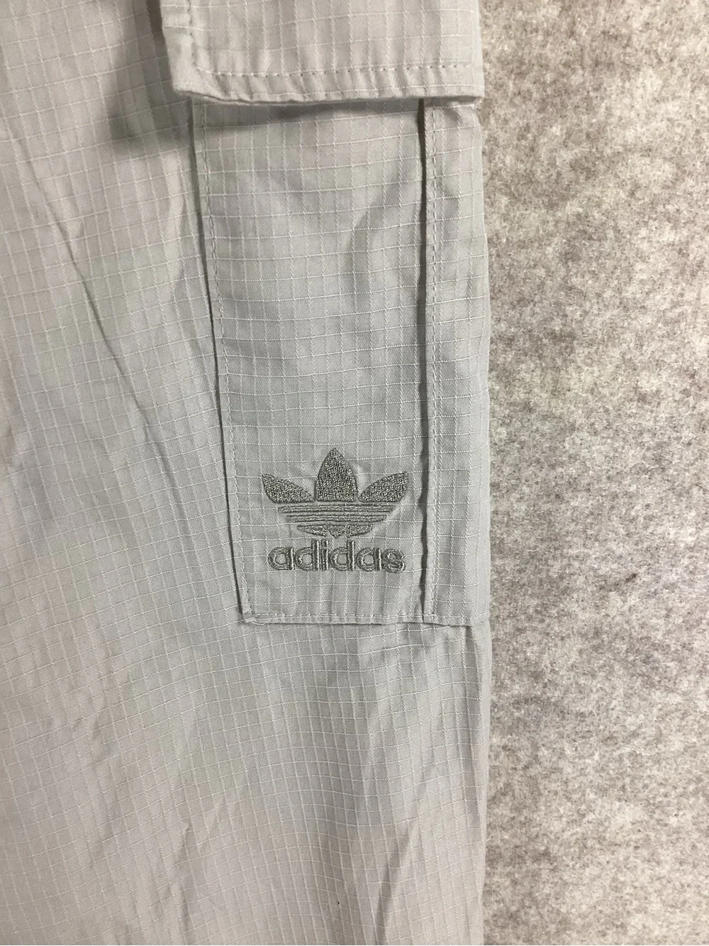adidas Men’s Light Gray Trefoil Stone Khaki Pants